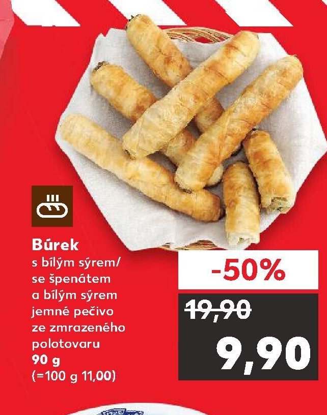 Bůrek s bílým sýrem / se špenátem a bílým sýrem