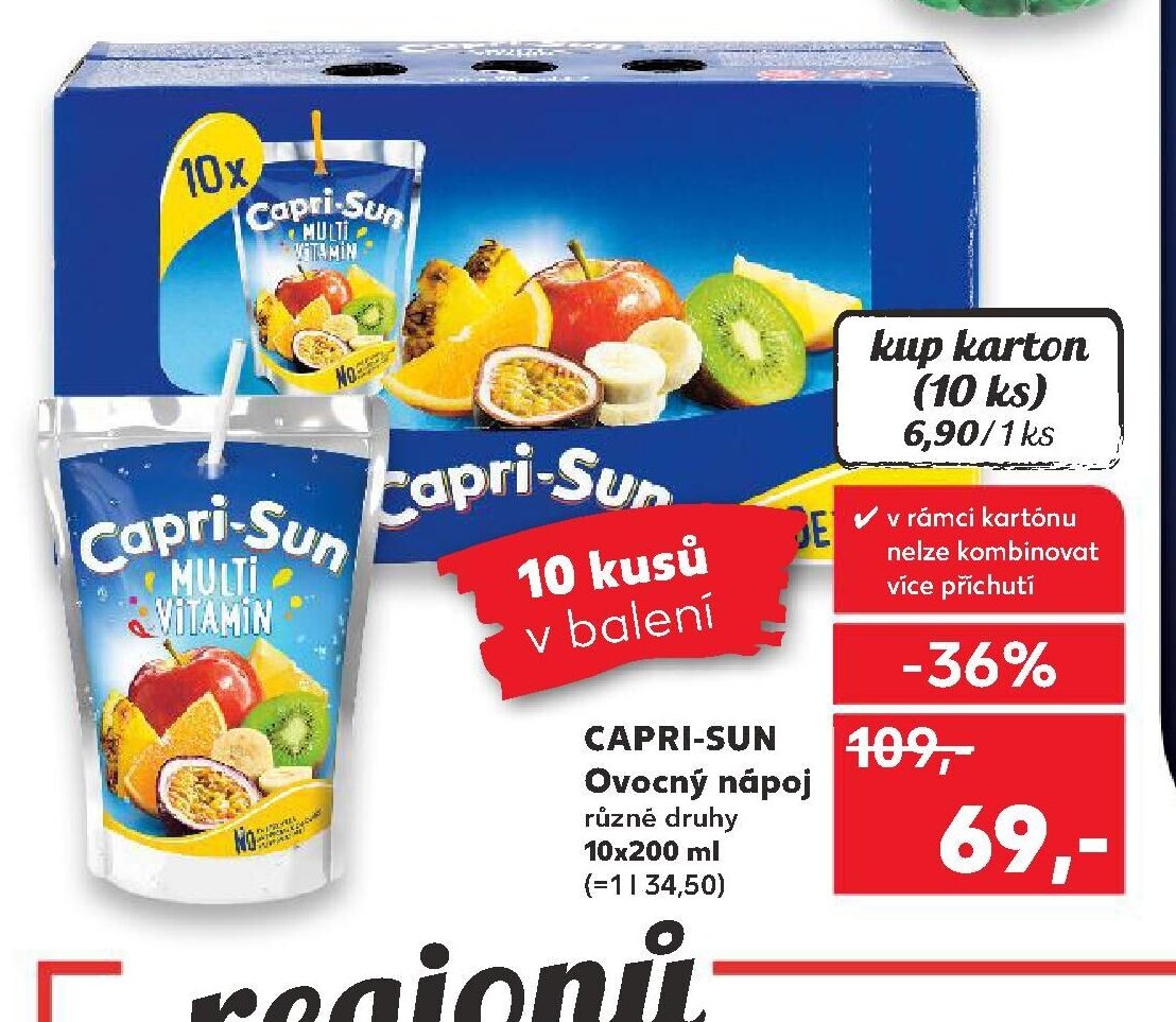 CAPRI-SUN Ovocný nápoj 10x200 ml