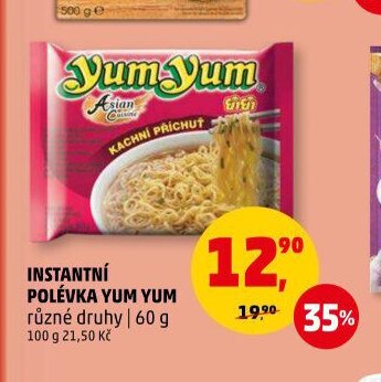 INSTANTNÍ POLÉVKA YUM YUM různé druhy | 60 g
