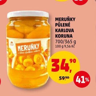 MERUŇKY PŮLENÉ KARLOVA KORUNA 700/365 g
