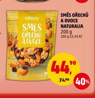 SMĚS OŘECHŮ A OVOCE NATURALIA 200 g
