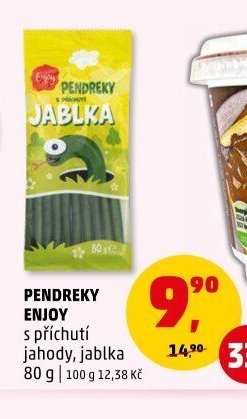 Pendreky Enjoy s příchutí jahody, jablka 80 g