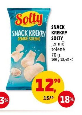 SNACK KREKRY SOLTY jemně solené 70 g
