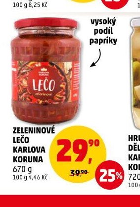 ZELENINOVÉ LEČO KARLOVA KORUNA 670 g