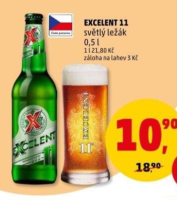 EXCELENT 11 světlý ležák 0,5 l