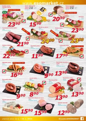 akční leták ESO MARKET 2.1.2022-10.1.2022