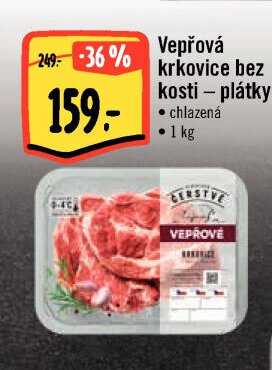 Vepřová krkovice bez kosti – plátky