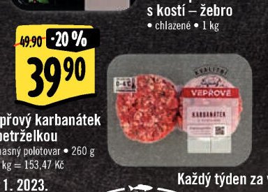 Vepřový karbanátek s petrželkou