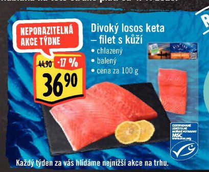 Divoký losos keta – filet s kůží