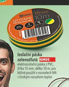 Izolační páska zelenožlutá EMOS