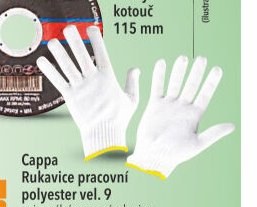Cappa Rukavice pracovní polyester vel. 9