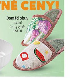 Domácí obuv textilní
