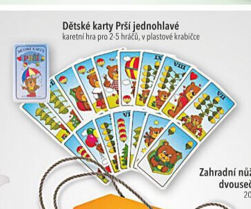 Dětské karty Prší jednoduché