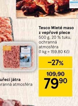 Tesco Mleté maso z vepřové plece