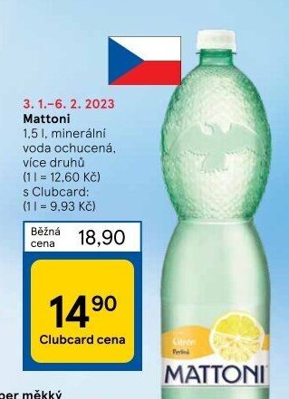 Mattoni minerální voda ochucená