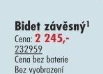 Bidet závěsný - UNI HOBBY akcniletaky.com