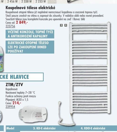 Koupelnové těleso elektrické - UNI HOBBY akcniletaky.com