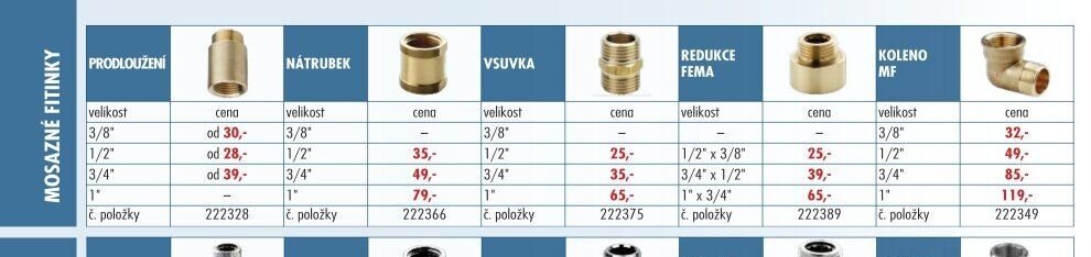 Mosažné fitinky - UNI HOBBY akcniletaky.com