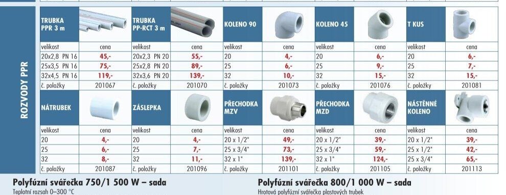 Rozvody PPR - UNI HOBBY akcniletaky.com