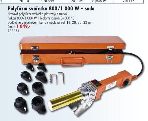 Polyfúzní svářečka 800/1 000 W – sada - UNI HOBBY akcniletaky.com