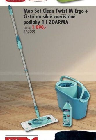 Mop Set Clean Twist M Ergo + Čistič na silně znečištěné podlahy 1 l ZDARMA - UNI HOBBY akcniletaky.com