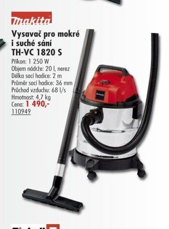 Vysavač pro mokré i suché sání TH-VC 1820 S - UNI HOBBY akcniletaky.com