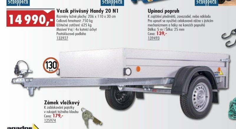 Vozík přívěsný Handy 20 N1 - UNI HOBBY akcniletaky.com