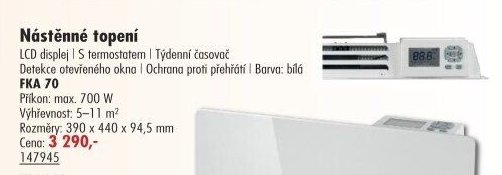 Nástěnné topení FKA 70 - UNI HOBBY akcniletaky.com