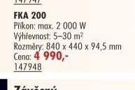 Nástěnné topení FKA 200 - UNI HOBBY akcniletaky.com