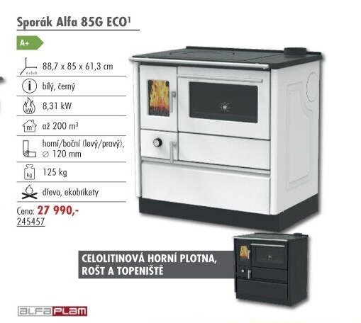 Sporák Alfa 85G ECO - UNI HOBBY akcniletaky.com