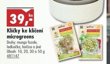 Klíčky ke klíčení microgreens - UNI HOBBY akcniletaky.com