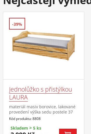 Jednolůžko s přistýlkou LAURA - IDEA nábytek akcniletaky.com