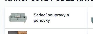 Sedací soupravy a pohovky