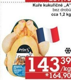 Kuře kukuřičné mražené Prim'