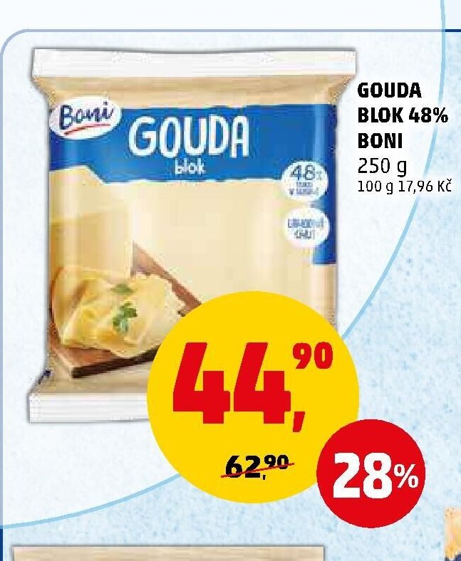 GOUDA BLOK 48% BONI 250 g