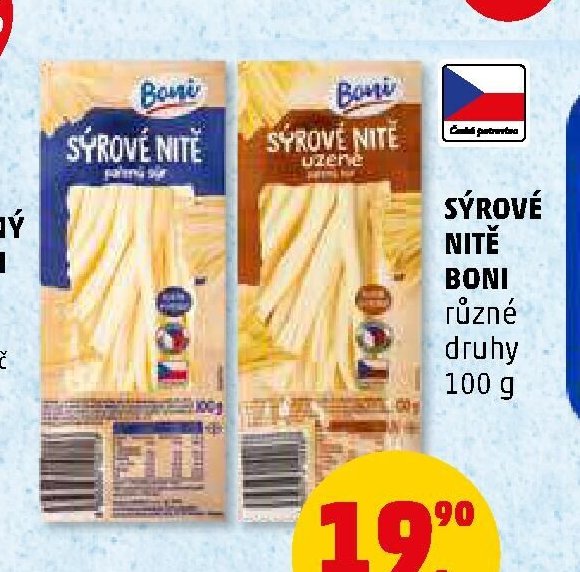 SÝROVÉ NITĚ BONI různé druhy 100 g