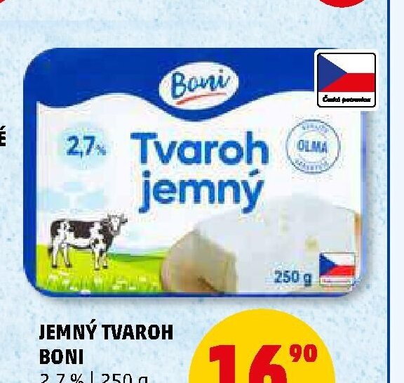 JEMNÝ TVAROH BONI 2,7% 250 g