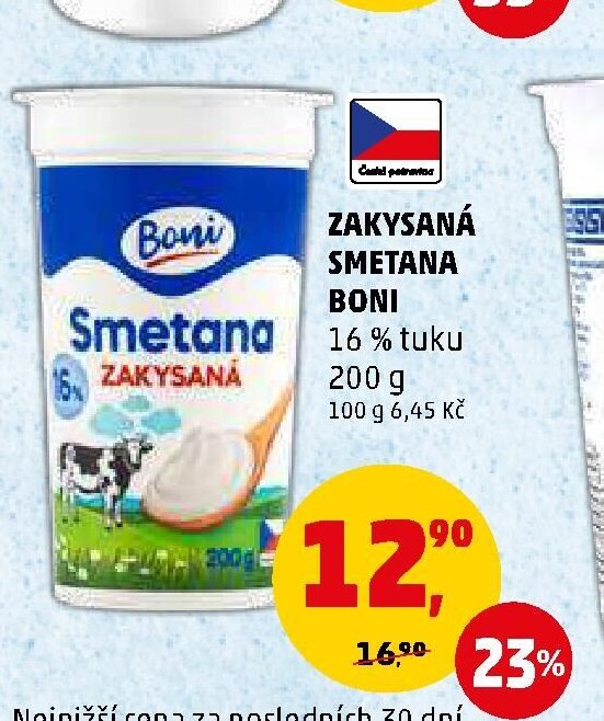 ZAKYSANÁ SMETANA BONI 16% tuku 200 g