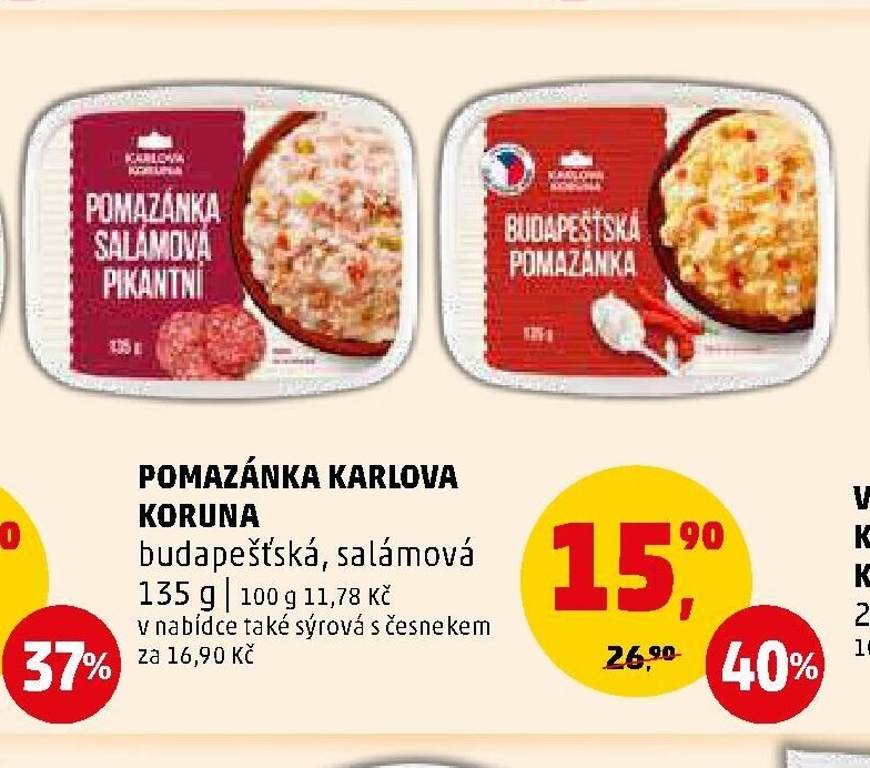 POMAZÁNKA KARLOVA KORUNA budapešťská, salámová