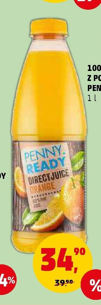 100% šťáva z pomeranče Penny Ready