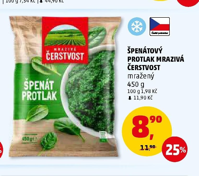 ŠPENÁTOVÝ PROTLAK MRAZIVÁ ČERSTVOST mražený