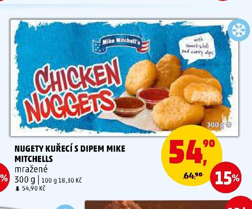 NUGETY KUŘECÍ S DIPEM MIKE MITCHELLS mražené