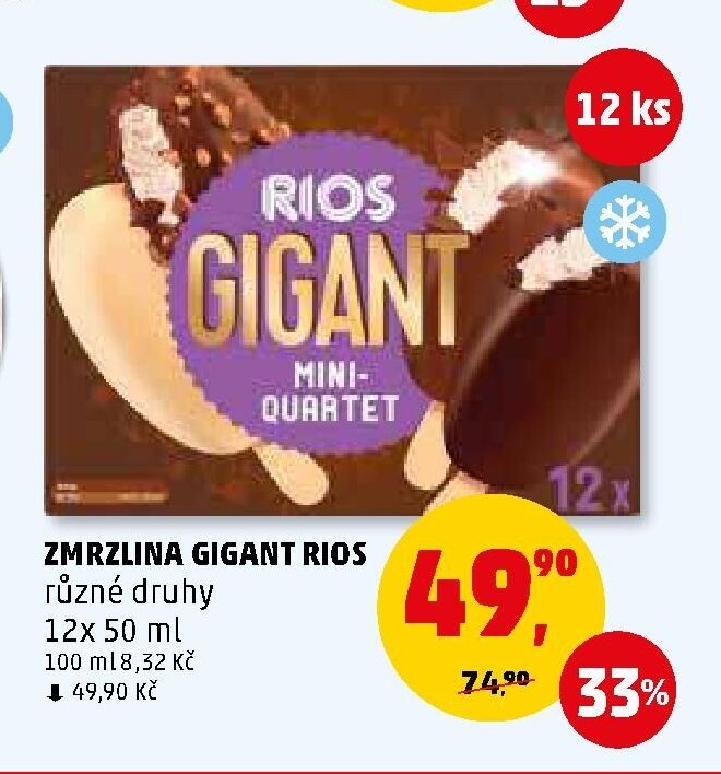 ZMRZLINA GIGANT RIOS různé druhy