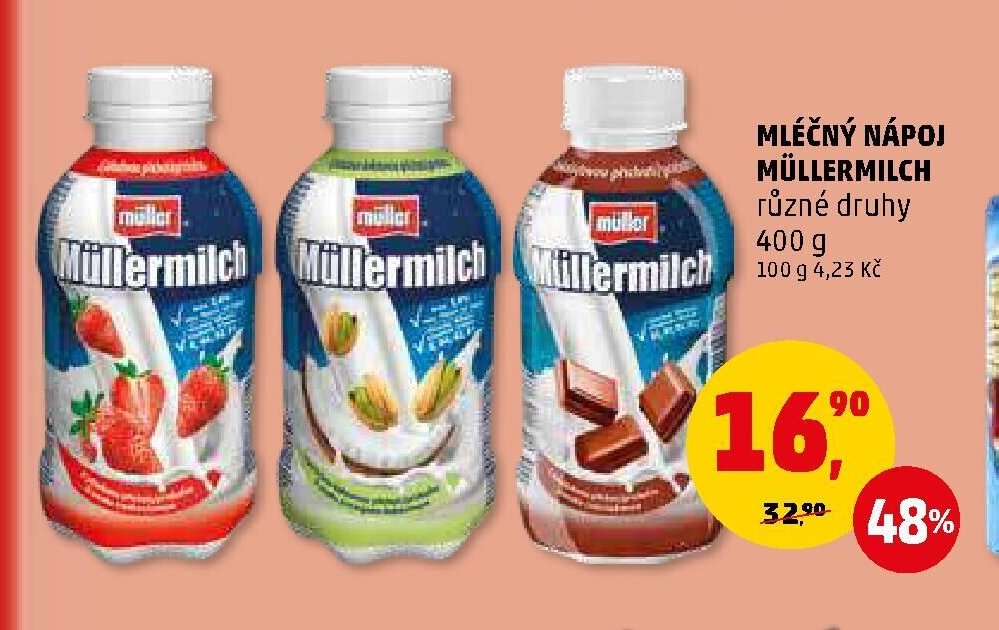 MLÉČNÝ NÁPOJ MÜLLERMILCH různé druhy