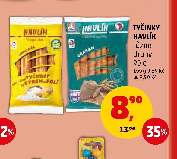 TYČINKY HAVLÍK různé druhy