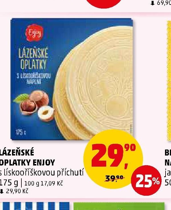 LÁZEŇSKÉ OPLATKY ENJOY s lískooříškovou příchutí