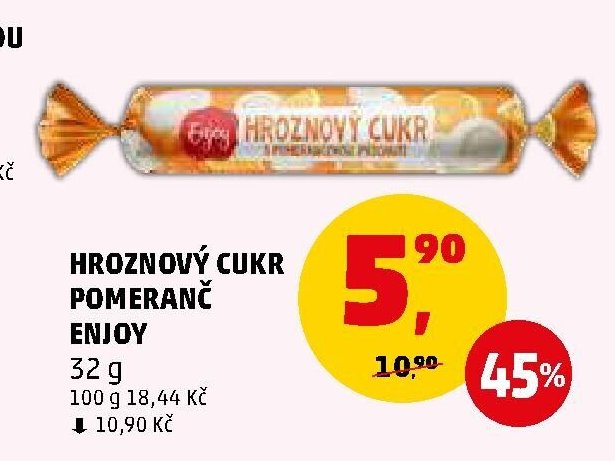 HROZNOVÝ CUKR POMERANČ ENJOY