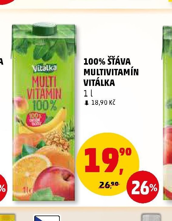 100% ŠŤÁVA MULTIVITAMÍN VITÁLKA