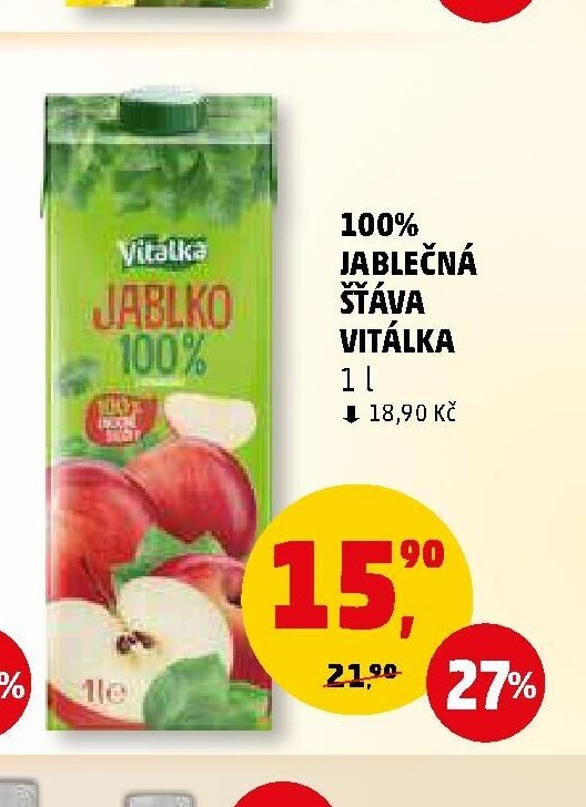 100% JABLEČNÁ ŠŤÁVA VITÁLKA