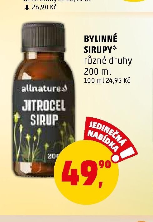 BYLINNÉ SIRUPY 200 ml
